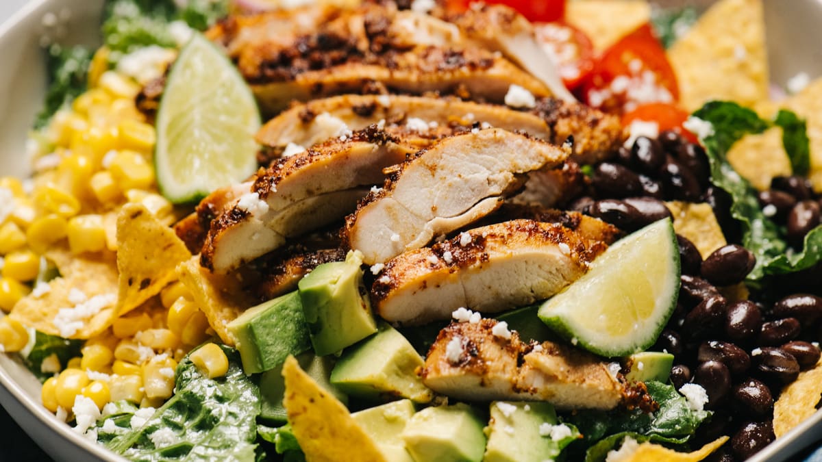 Elevated Baked Chicken Taco Salad with Zesty Baja Dressing